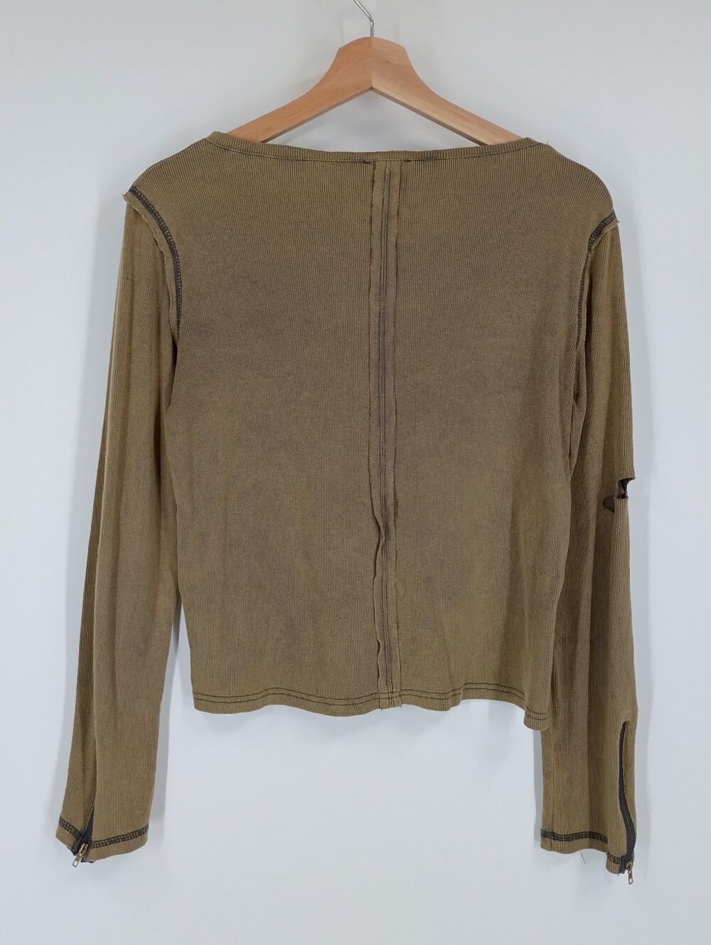 POL Distressed Ribbed Long Sleeve Top - Picture 5 of 5
